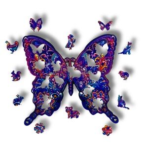 Colorful Butterfly Wooden Puzzle design c